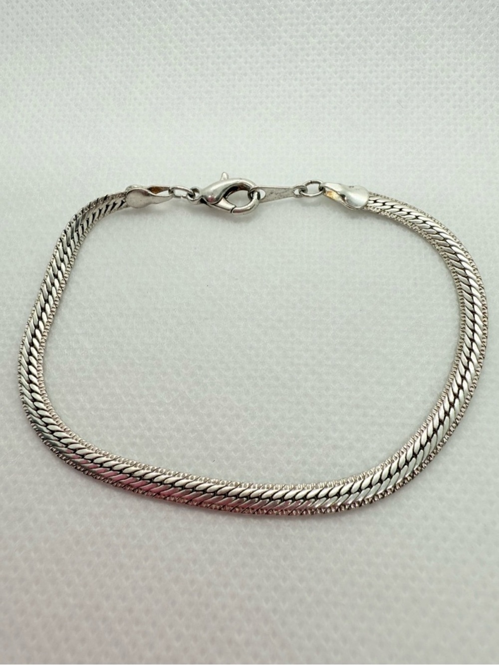 Silver Double Snake Chain Bracelet - Silver